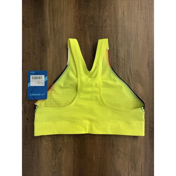Brooks Hansons Elite Crop Top Black Red Yellow Women Size Small Running New - Picture 5 of 6